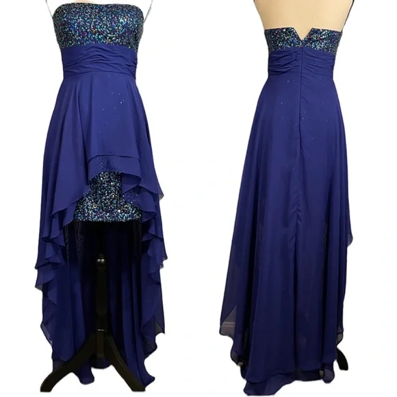 hailey logan by adrianna papell blue dress Hailey Logan by Adrianna Papell Royal Blue Bubble Dress, 7-8 –  eBargainsAndDeals Vintage Store main image 1